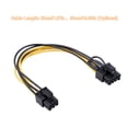 thumbnail image 2 of TFixol Extension Cable 6 Pin Female to 8 Pin (6+2) Female Power Adapter Cable Power Supply with PCIe 6 Pin Port 5557, 2 of 8