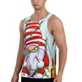 thumbnail image 2 of Pofeuu Funny Christmas Gnome Print Men's Workout Tank Tops Sleeveless Muscle Gym Shirt Quick Dry-4X-Large, 2 of 7