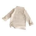 thumbnail image 2 of Boys Girls Mock Neck Shirts Long Sleeve Sweatshirts Size 2-10 Toddlers Kids Casual Solid Color Pullover Slim-Fit Basic Thermal Warm T-Shirts Tops, 2 of 3