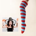 thumbnail image 4 of SUXIAN Girls Knee High Socks Striped Ribbed Knit Soft Stretchy Material Easy Care Machine Washable Halloween Costume, 4 of 5