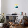 thumbnail image 4 of Art.com Vector Seascape - Wooden Boat on a Sunset Sky and Underwater Marine Life with School of Fish and Co Stretched Canvas Print Wall Art by Natali Snailcat, 12" x 16", 4 of 4
