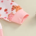 thumbnail image 6 of Okbabeha Baby Girl Christmas Outfit Fall Winter Infant Sweatshirt Pants Set Toddler Cute Santa Floral Print Clothes, 6 of 7