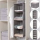 thumbnail image 3 of Organizador de almacenamiento de armario colgante para niños, estante de sala de estar para el hogar, bolsa de ropa para dormitorio, caja de lino de algodón de 4 capas Speravity HA2652-02, 3 of 7