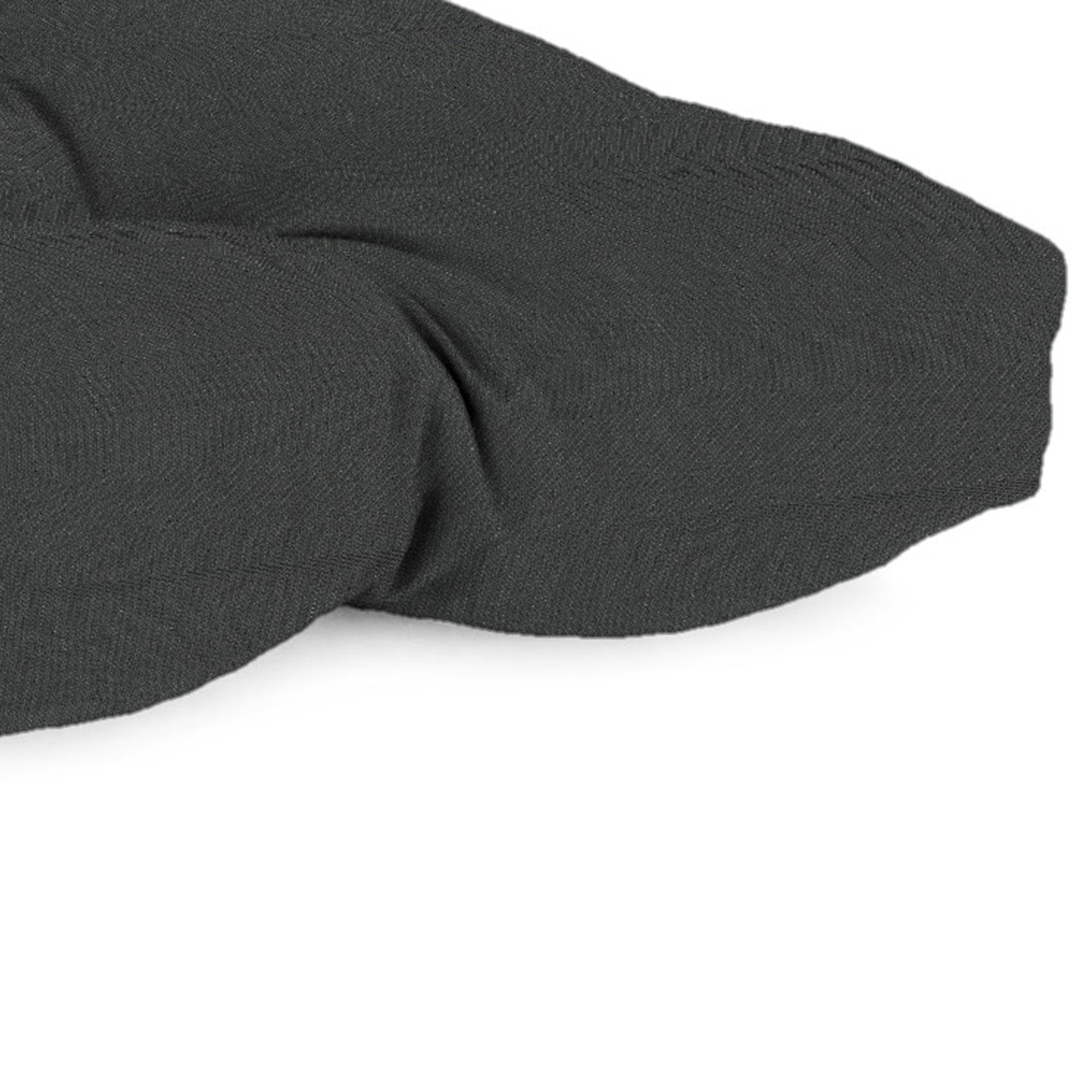 Jordan Manufacturing 43" x 19" Canvas Charcoal Solid Rectangular Tufted Outdoor Wicker Settee Bench Cushion with Rounded Back Corners