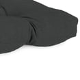 thumbnail image 3 of Jordan Manufacturing 43" x 19" Canvas Charcoal Solid Rectangular Tufted Outdoor Wicker Settee Bench Cushion with Rounded Back Corners, 3 of 8