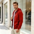 thumbnail image 5 of GrmtClth Mens Hoodies Zip Up Lightweight Long Sleeve Full Zip Casual Loose Hooded Sweatshirts Drawstring Sports Jackets Streetwear with Pockets XL, 5 of 9
