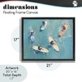 thumbnail image 4 of Stupell Industries Tropical Group of Surfers at Sea Black Floating Frame Canvas Art, 21 x 17, by LSR Design Studio, 4 of 8