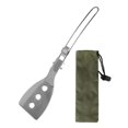thumbnail image 2 of Espátula ranurada de acero inoxidable Turner Barbacoa Espátula Turner Espátula de cocina plegable Pala para asar a la parrilla Freír panqueques Cocina Barbacoa Herramienta con bolsa de almacenamiento PIX-LINK Vajilla de exterior, 2 of 2