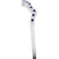 thumbnail image 2 of Gems Jewels 0.12 Carat 14K White Gold Plated Blue Sapphire And Diamond Ladies Anniversary Wedding Stackable Band Contour Guard Ring-6.5, 2 of 2