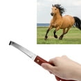 thumbnail image 1 of 7.8cm/3.1in Horseshoes Trimming Tool ，Farm Horse Nail Clippers Foot Knife Steel Curved Blade + Beech Handle Design, 1 of 8