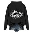 thumbnail image 2 of Christmas Sweatshirt Christmas Hoody Long Sleeve Printed Fleeced Hooded Tops with Hood Cute Fall Clothes Hoodies for Women Black L, 2 of 4