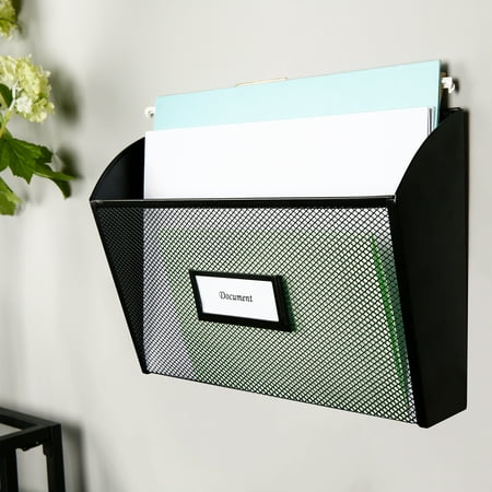 Pen Gear Mesh File Organizer Black Wall 1pkt For Office Pen Gear Mesh File Organizer Black Wall 1pkt For Office