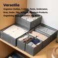 thumbnail image 5 of Teuuea 12Pcs Foldable Clothing Storage Organizers, Underwear Fabric Closet Dividers Basket, 5 of 9