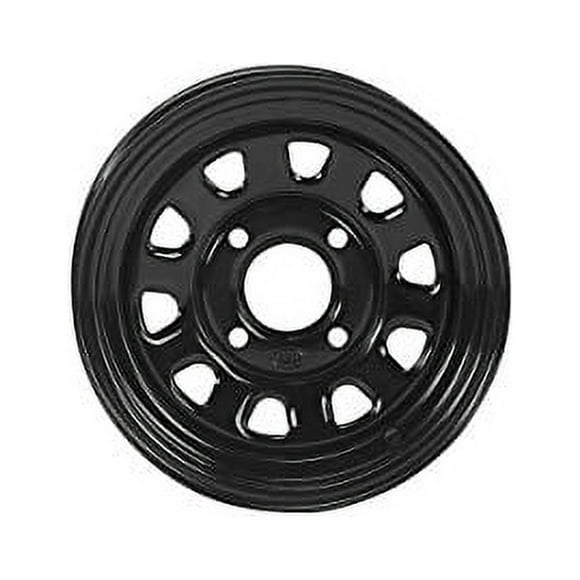 ITP Roue en Acier Noir Delta avec Finition Usinée (12x7"/4x110mm)