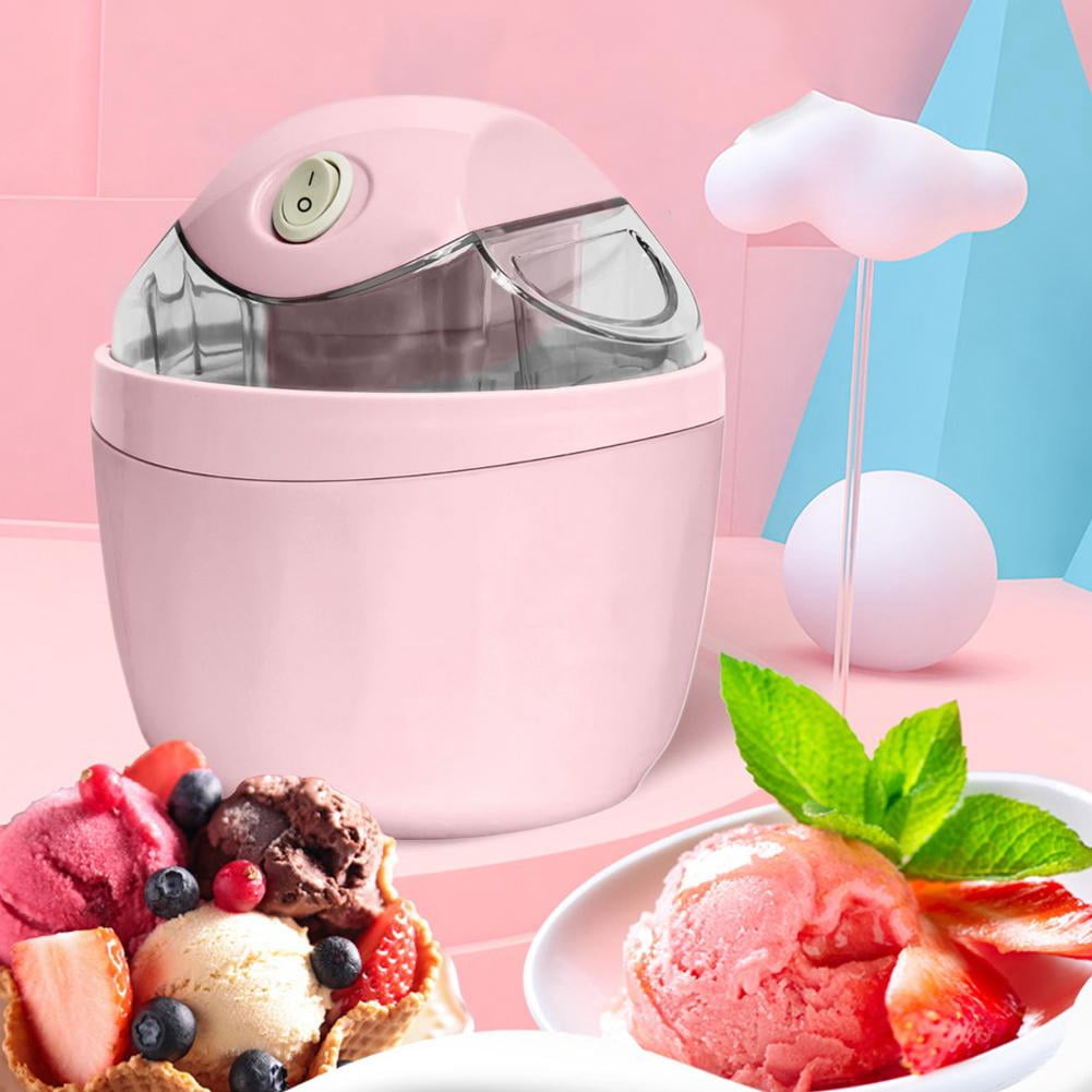 Small Home Mini Ice Cream Maker, DIY Mini Ice Cream Maker, One-Touch Dessert Maker, Single Serving of Gelato, Yogurt, Compact Electric Makers for Kitchen, Family Treats