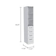 thumbnail image 5 of Boahaus Leduc Linen Cabinet, Vertical, Rectangular Shape,Brown, 5 of 5