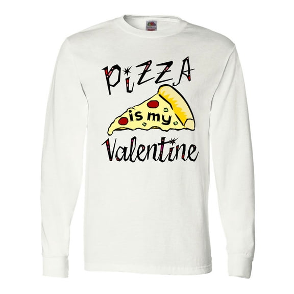 Inktastic Anti-Valentine's Pizza is My Valentine Long Sleeve T-Shirt