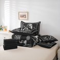 thumbnail image 6 of jejeloiu Wild Animals Wolf 7 Pieces Bedding Comforter Set,Black Raven Crow Full Bedding Set For Men Women Reversible, 6 of 8