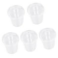thumbnail image 1 of 5pcs Dollhouse Simulation Coffee Cups With Lids, 1/12 Scale Transparent Plastic Decorative Cute Tiny Delicate Dollhouse Kitchen Model, 1 of 8