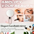thumbnail image 4 of RAGUPEL Hand Mirrors with Handle,Flip-Open Dual-Face Round Mirror for Hand Use 7.9"*5.3"*0.8" Handheld Mirror with Handle,1X and 2X Magnification Hand Held Mirror,Style3, 4 of 7