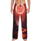 thumbnail image 1 of Balery Red Moon Lava Pantalones de pijama para hombre, pijama ultraligero, pantalón de descanso-Small, 1 of 6