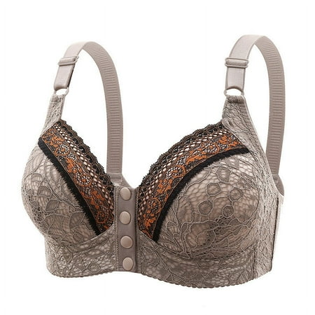 Black of Friday Deals!Clearance Staron Front Close Bras for Women No Underwire Front Closure Bras Stretch Wireless Bras Comfortable Large Size Bra Everyday Bras