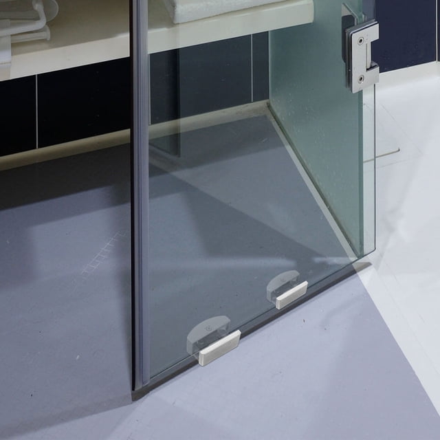 WHAMVOX Shower Door Guide Frameless Sliding Door Bottom Guide For 5-14mm Glass Shower Door Parts Easy Install