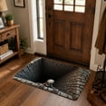 thumbnail image 6 of 3D Halloween Doormat, 31.5"×19.7" Optical Illusion Skeleton Hands Skull Floor Mat, Spooky Front Door Entrance Decor, Haunted House Prop & Fall Decor, 6 of 9