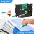 thumbnail image 3 of GREENCYCLE 100PK Compatible for Brother P-touch Black on Green 9mm TZ TZe TZe-721 TZ-721 TZe721 TZ721 Laminated Label Tape, 3 of 7