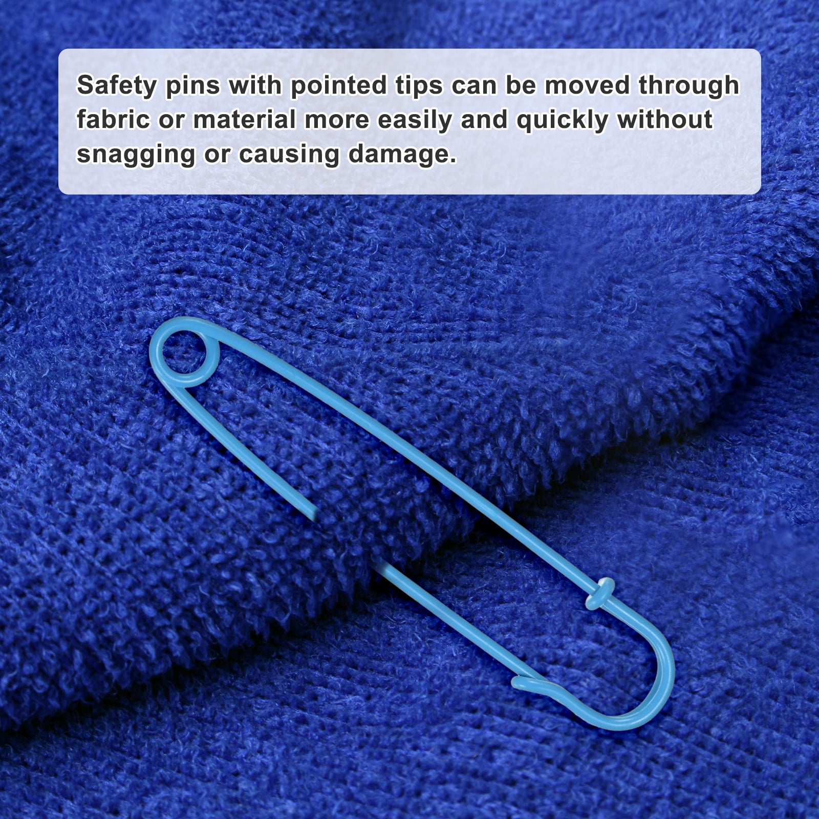 30-Pack Large Safety Pins, 4" Spring Lock Pins Blanket Bulk Pin for Fashion/Clothes/Sewing/Quilting/Upholstery/Laundry/DIY Craft/Decorative, Big Safety Pins [Sky Blue]