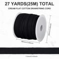 thumbnail image 2 of 25M Double Layer Flat Cotton Cords Hollow Cotton Rope for Garment Accessories Black 11x1.2mm 25m/roll, 2 of 9