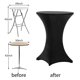 thumbnail image 4 of Manteles de mesa de cóctel Tina's Highboy de spandex, 30 x 42 cm, color negro, paquete de 6, 4 of 7