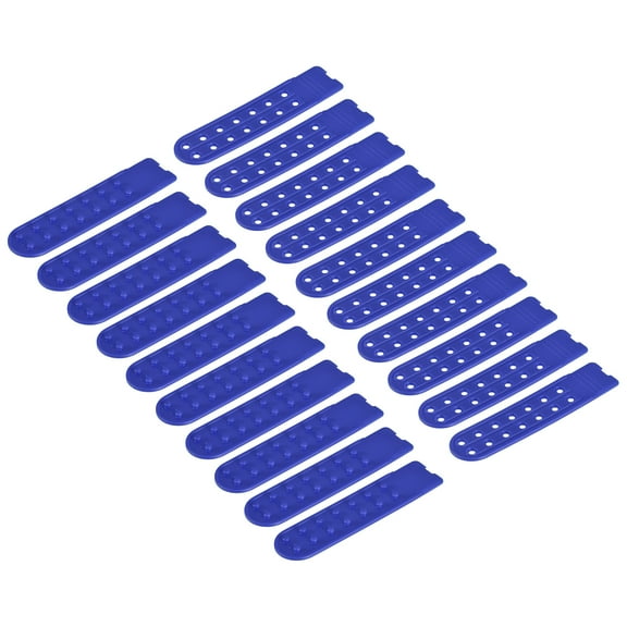 20 Pairs Snapback Strap Cover, Double Row 14 Holes Plastic Adjustable Hat Snap Buckle Replacement (Dark Blue)