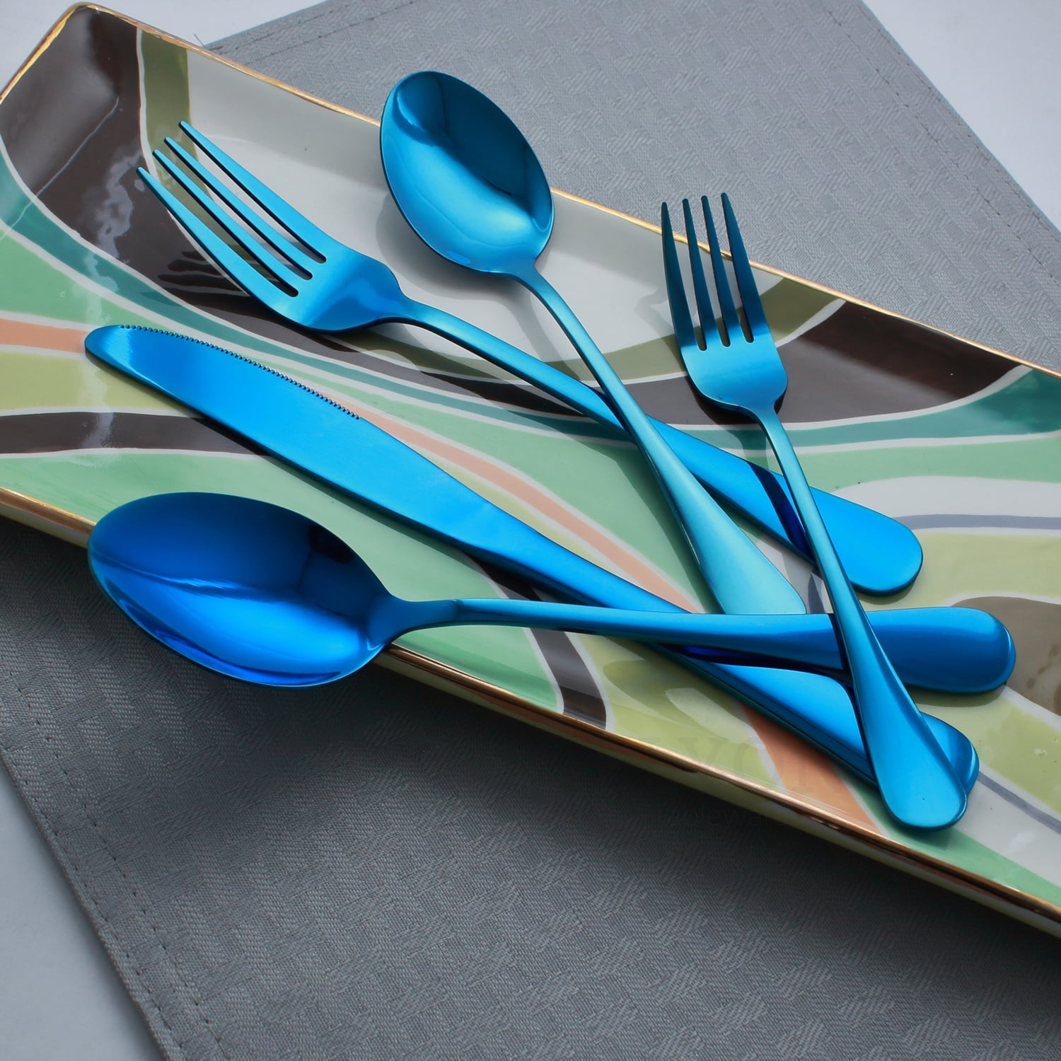 Stainless Steel Flatware in Teal – Coming Soon