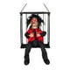 thumbnail image 3 of Muñeco de prisionero parlante y aterrador con luces intermitentes, ideal para fotos, juguete colgante de Halloween que grita Rojo Negro, 3 of 9