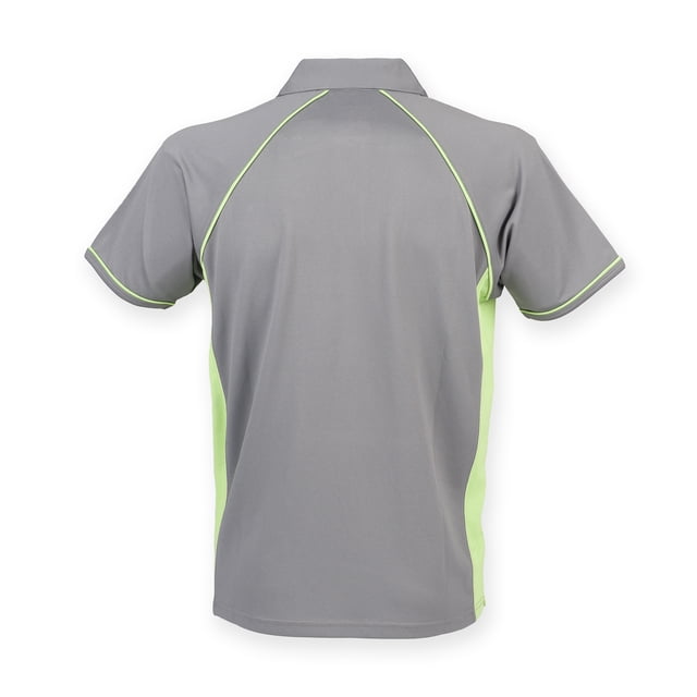 Finden & Hales - Polo deportivo/de deporte transpirable Modelo Piped Sports para hombre/caballero - Verano/ Deporte (Granate/Ambar/Ambar)