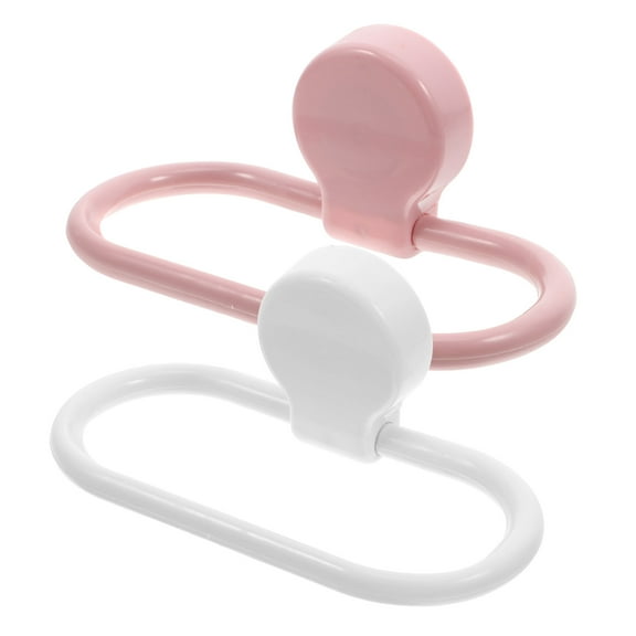 MLINS 2pcs Adhesive Towel Rings For Bathroom Wall No Drill Hand Towel Holder Kitchen Towel Rack Self Adhesive Towel Hanger Towel Storage For Home Decor