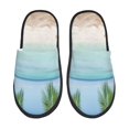 thumbnail image 1 of Fotbe Starfish in Beach Pantuflas Peludas para Mujer con Estampado, Zapatillas de Peluche, Zapatos de Invierno para Casa, Uso Interior y Exterior-Large, 1 of 8