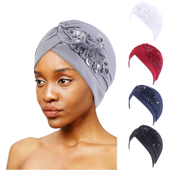 Summer Sales LSONABXA Saving $5 Black Heardband for Women Women Head Scarf Hat Cap Scarf Turban Head Wrap Women Headscarf for Women