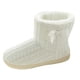 thumbnail image 3 of Durable White Knitted Winter Boots for Women's Comfortable Home Wearing Rubber Shoes Size 1Pair, 3 of 3