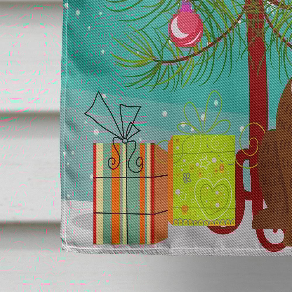 thumbnail image 4 of Caroline's Treasures BB4246CHF Merry Christmas Tree English Bulldog Brindle White Flag Canvas House Size , Large,, 4 of 4