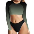thumbnail image 4 of Birdeem Maillot de Bain Femme Imprimé à Manches Longues Col Rond Fendu, 4 of 9