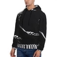thumbnail image 3 of Naloa Skeleton Playing Xylophone Men's Casual Hooded Collar Drawstring Hoodies Pullover Sweatshirts Casual Long Sleeve Shirts-XX-Large, 3 of 7