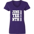 thumbnail image 3 of Inktastic Juneteenth June 19, 1865 Women's V-Neck T-Shirt, 3 of 5