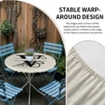 thumbnail image 2 of Letter V Round Tablecloth for 36-44 Inch Tables, Fitted Table Cover with Elastic Edge, Monogram Words Waterproof Outdoor Table Cloth Protector for Patio Garden Dinner Picnic, 2 of 9
