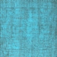 thumbnail image 1 of Ahgly Company Indoor Square Oriental Light Blue Industrial Area Rugs, 7' Square, 1 of 4