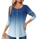 thumbnail image 1 of Neewe Women Tops Loose Fit Long Sleeve Round Neck Button T Shirts Business Casual Blouses Dressy Fall Fashion Work Clothes, 1 of 6