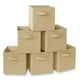 thumbnail image 1 of Casafield Juego de 6 cubos de almacenamiento plegables de tela, color beige arena, cestas de tela plegables de 11 pulgadas para estantes, organizadores de cubos y más, 1 of 1