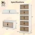thumbnail image 3 of Costway 83.5 Gallons Stackable Storage Bins with Lockable Wheels 5 Pack Folding PP Organizer, 3 of 10