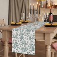 thumbnail image 2 of Farmhouse Table Runner, Teal Blue Green Vintage Flower Leaf Plant Washable Cotton Linen Table Runners 90 Inches Long, Dresser Scarf Runner for Dining/Coffee/Kitchen/Hallway Tables 13''x90'', 2 of 9